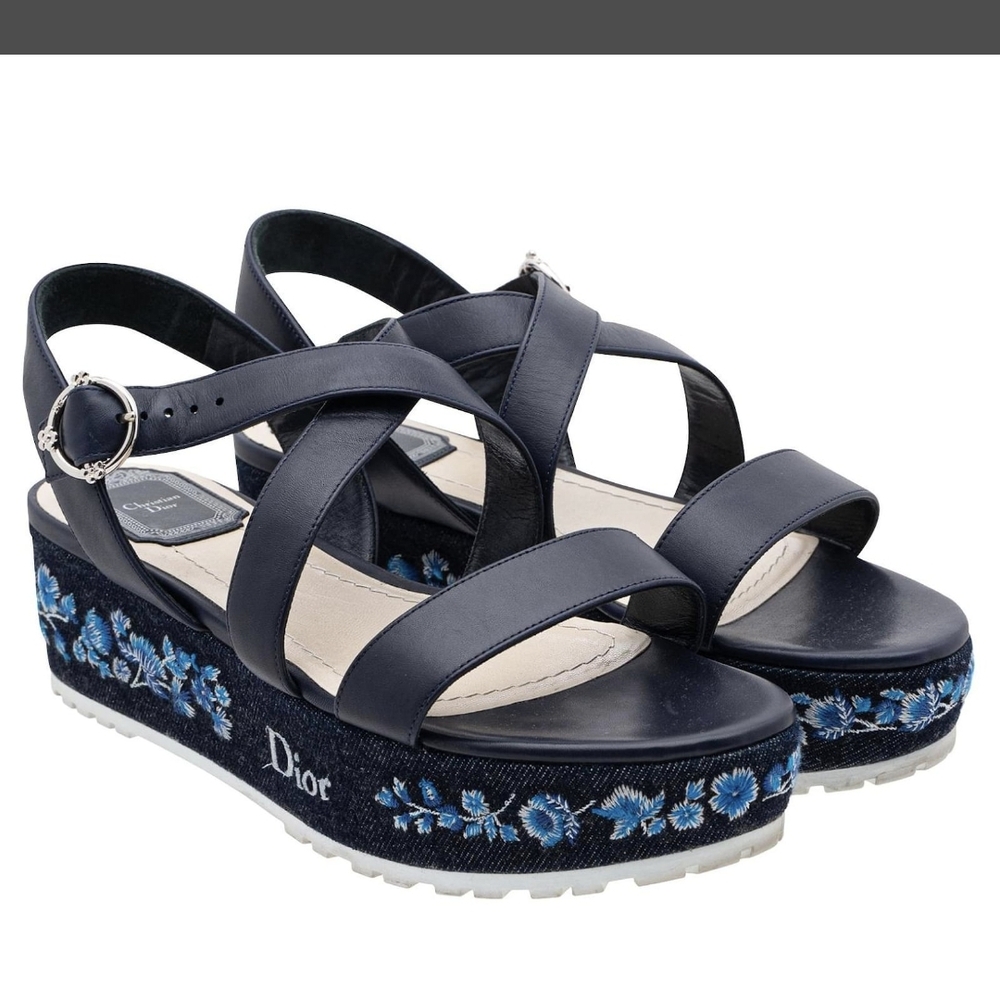 Dior Women's Floral Platform Sandals